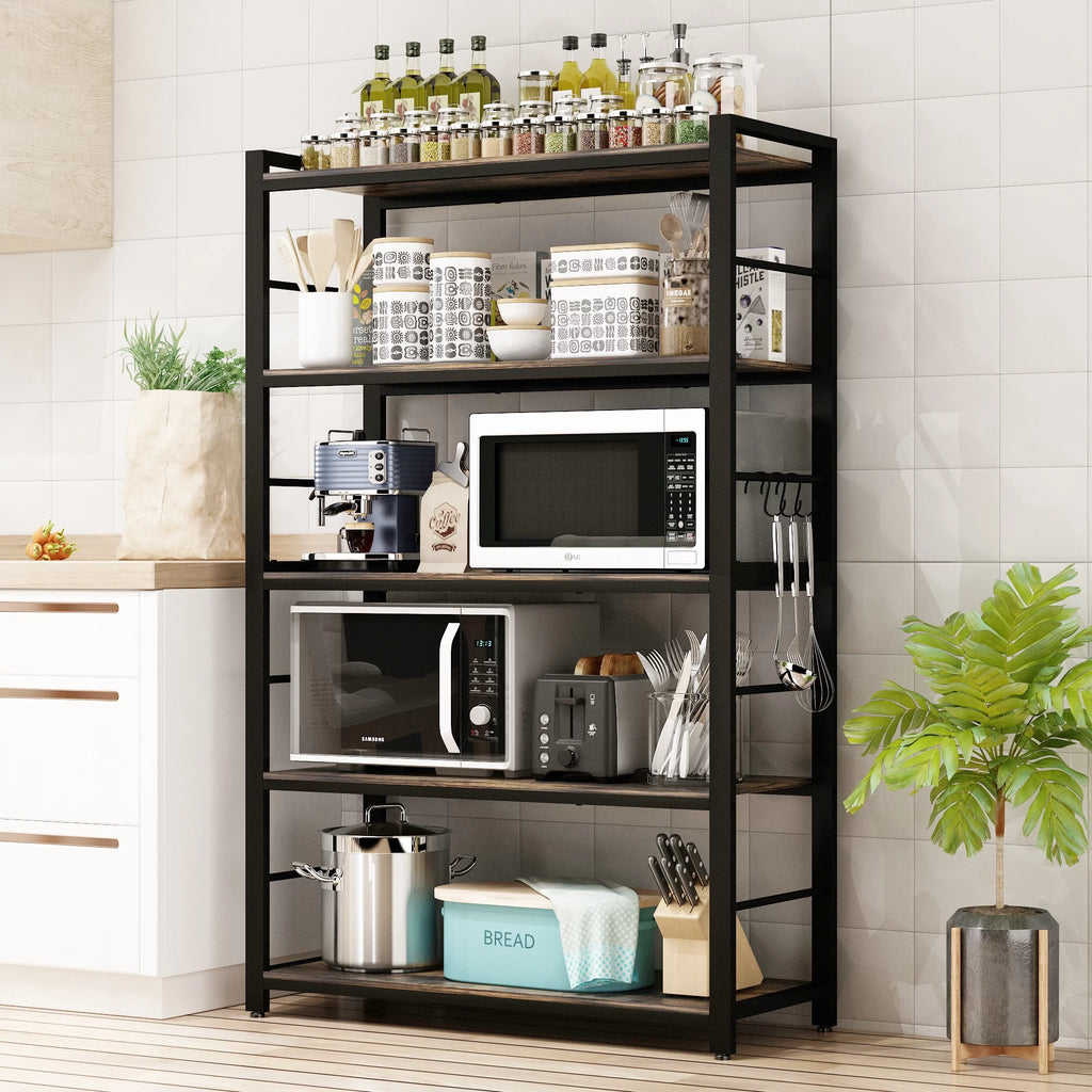 5 Tier Utility Storage Shelf with Hooks G65222