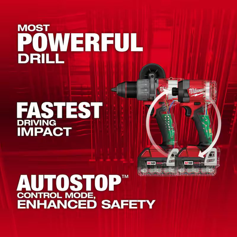 18-V Lithium-Ion Brushless Cordless Hammer Drill and Impact Driver Combo Kit (2-Tool) with Multi-Tool Y884