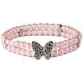 Pink Sparkling Butterfly Neck Piece R577