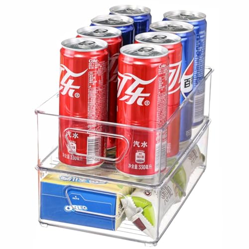 2 Pack Clear Plastic Stackable Storage Bin R500