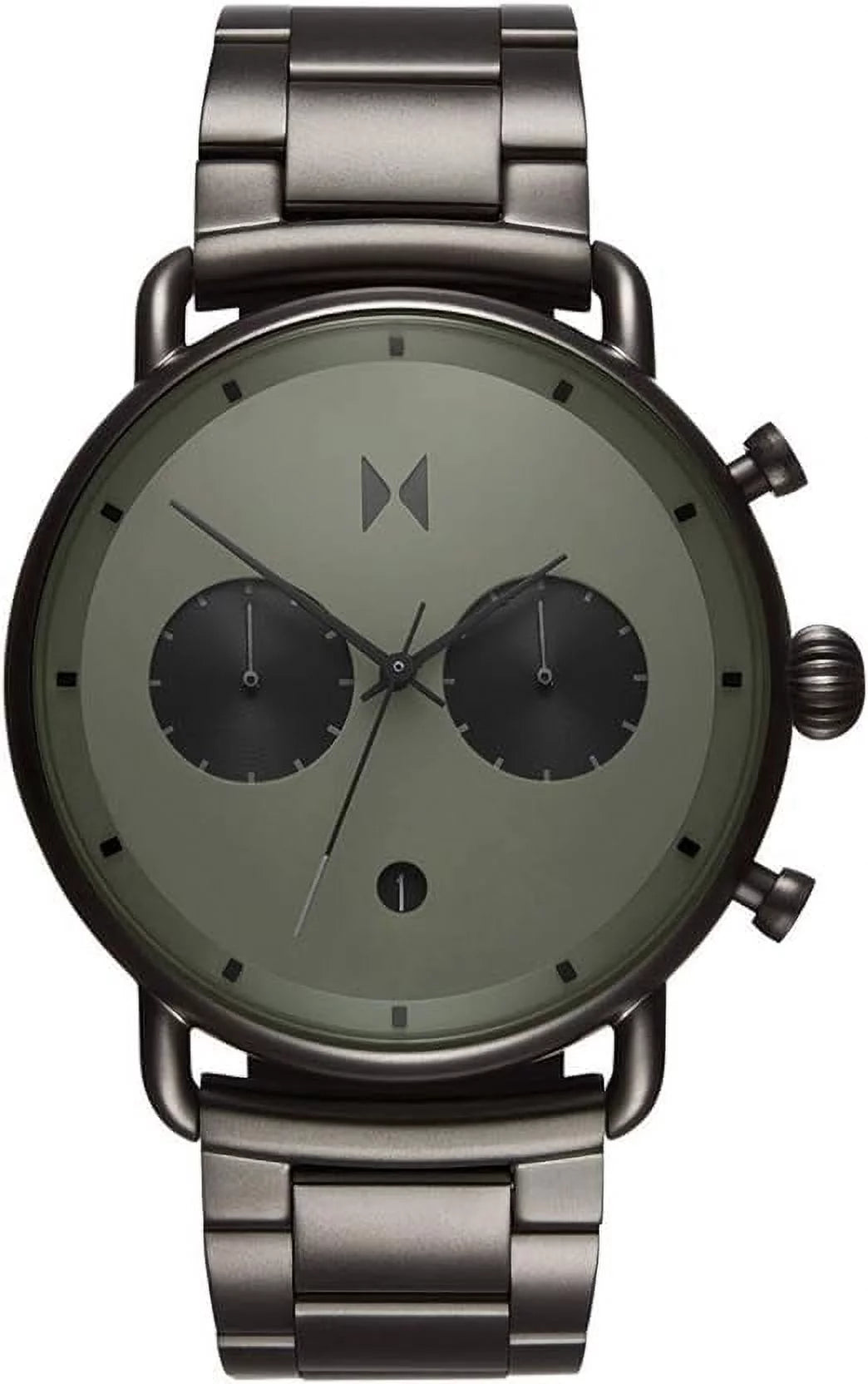 Gunmetal Tone Stainless Steel Chronograph Men's Watch O39819