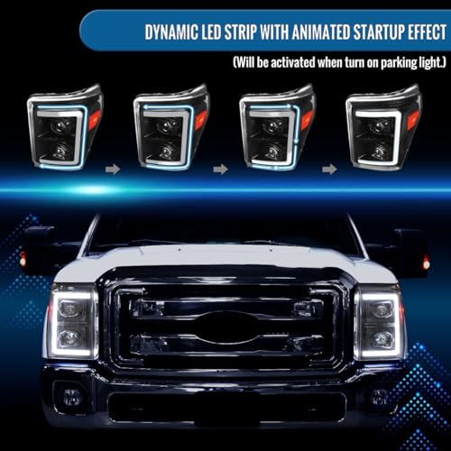 Black Dual Projector Headlights Assembly Pair N538725