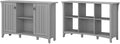 Gray Storage Cabinet with Doors and 6 Cube Organizer T183832