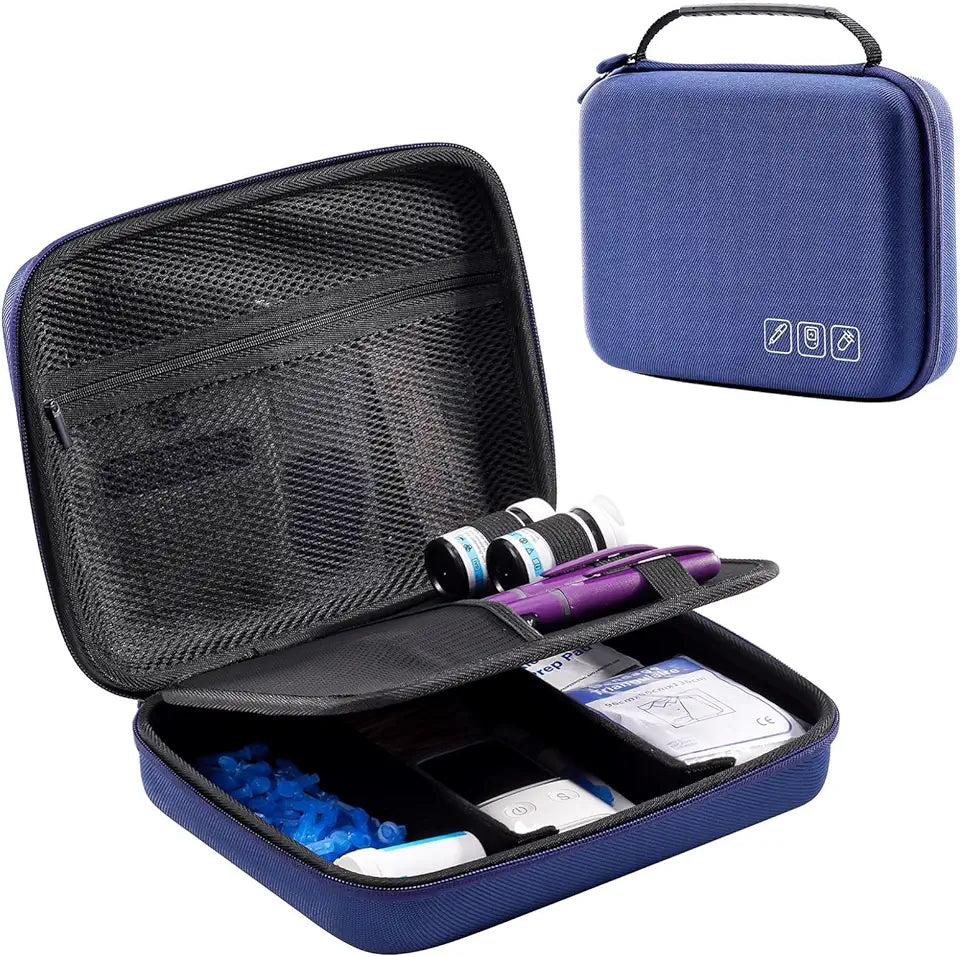 Hard Travel Case Diabetic Supplies Organizer Q77934