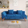 Modern Velvet Convertible Recliner Sofa with Ottoman F7774