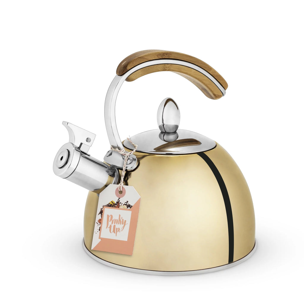 Gold Stainless Steel Whistling Tea Kettle Q5530