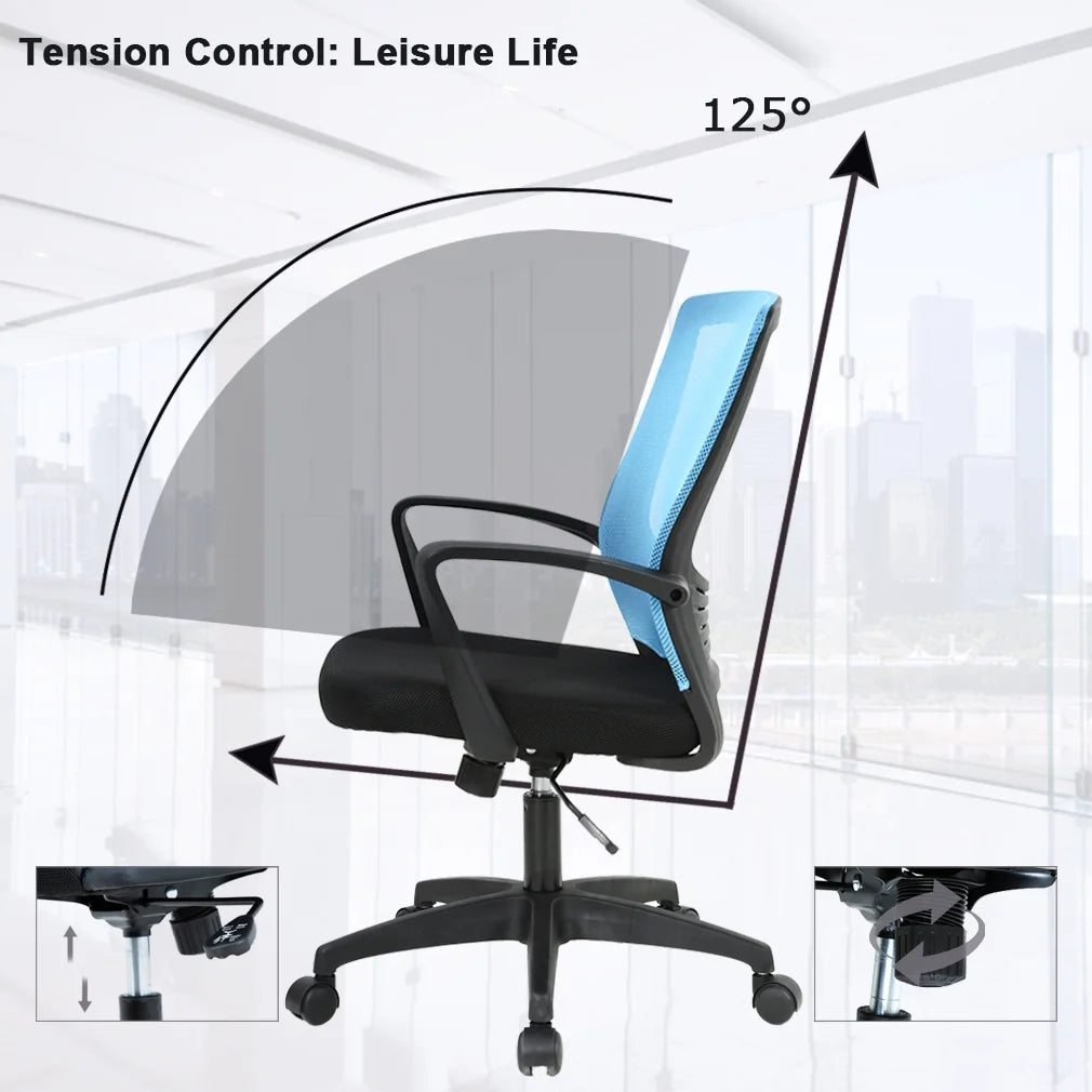 Blue Mesh Ergonomic Office Chair G98239