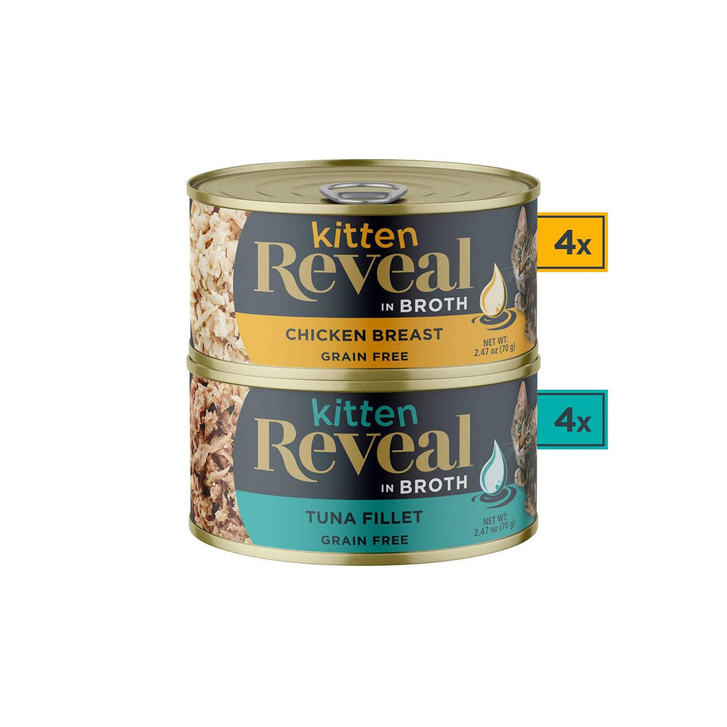 Natural Wet Kitten Food Chicken & Tuna Broth Variety Pack G251