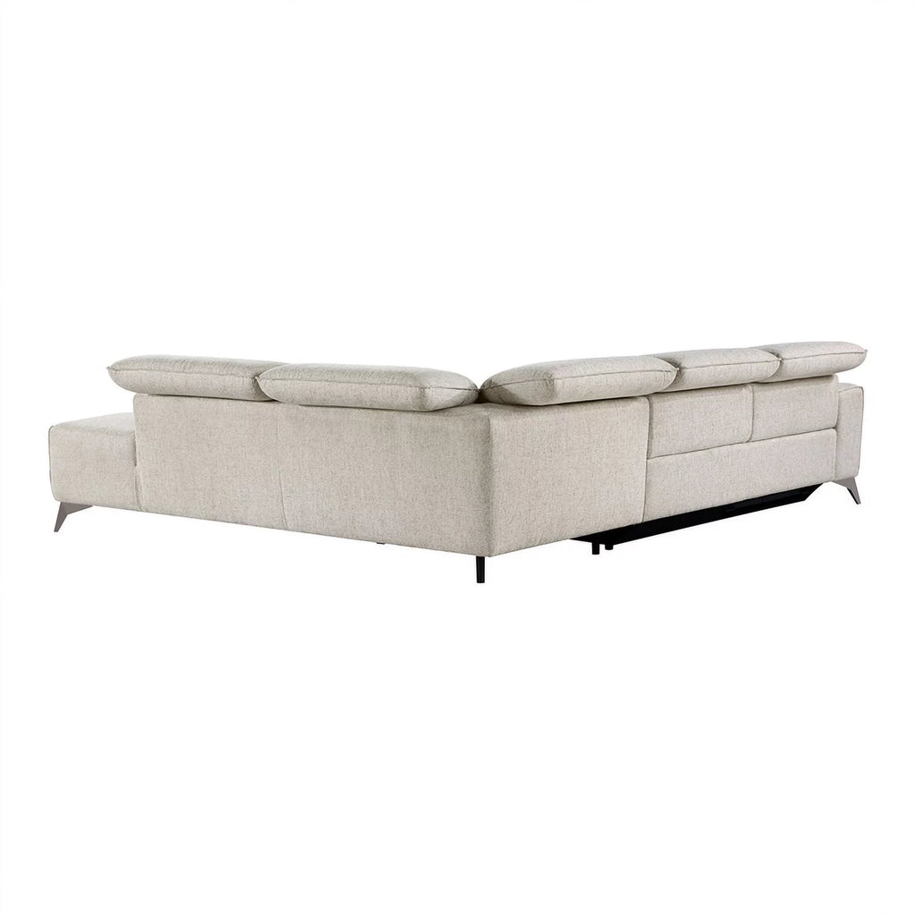 Sand Chenille 2pc Power Sectional with Right Chaise U90089