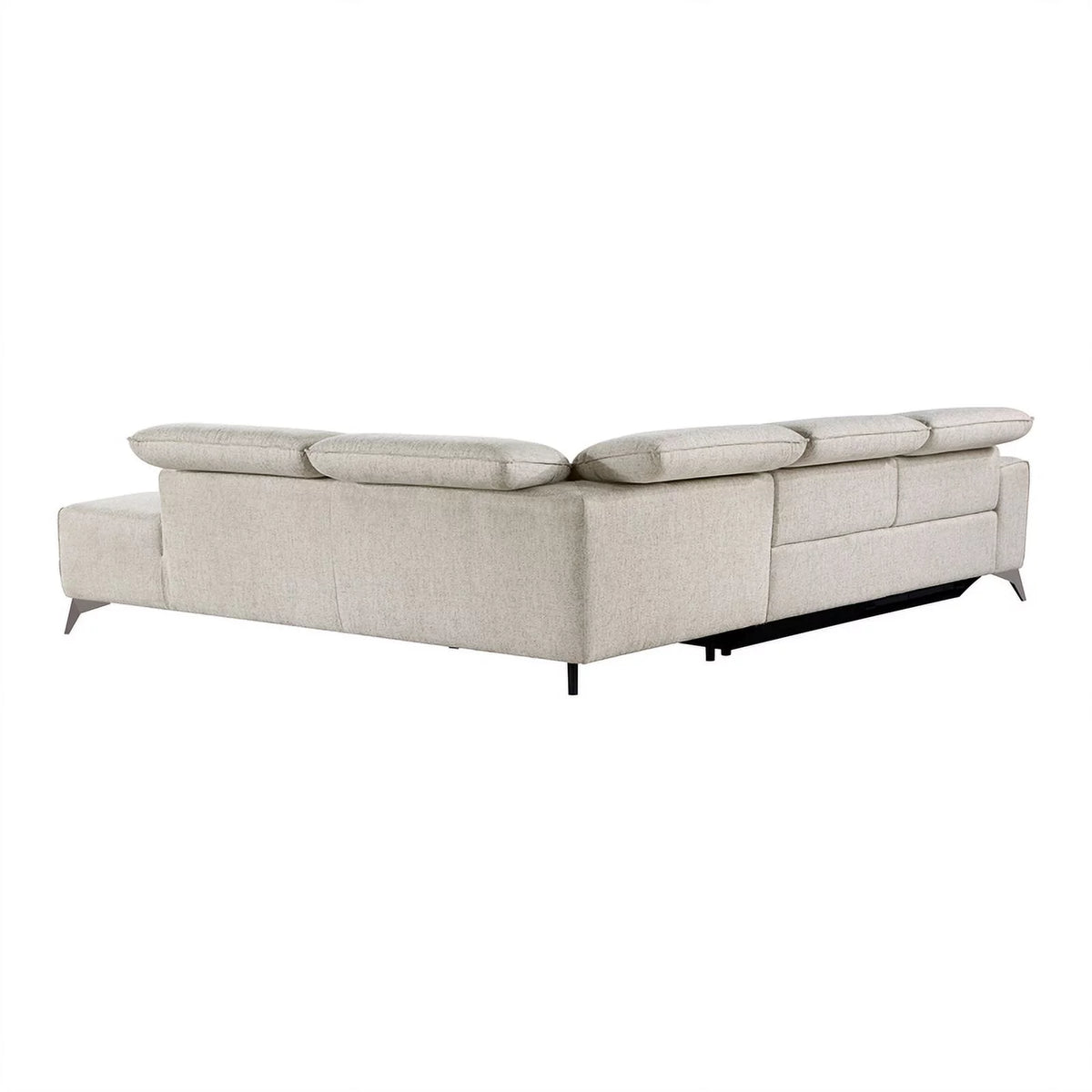 Sand Chenille 2pc Power Sectional with Right Chaise U90089