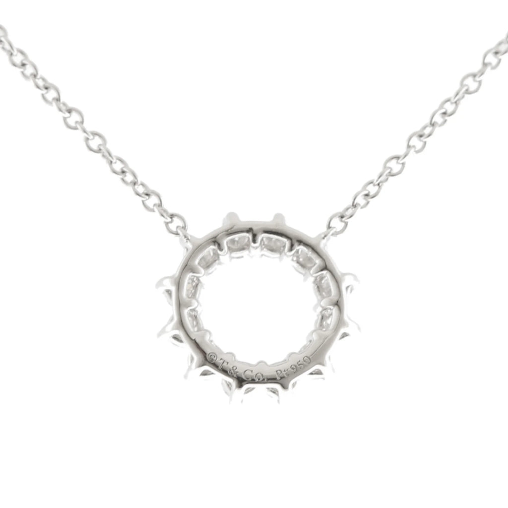 Tiffany Open Circle Diamond Necklace Pt950 Platinum D286845