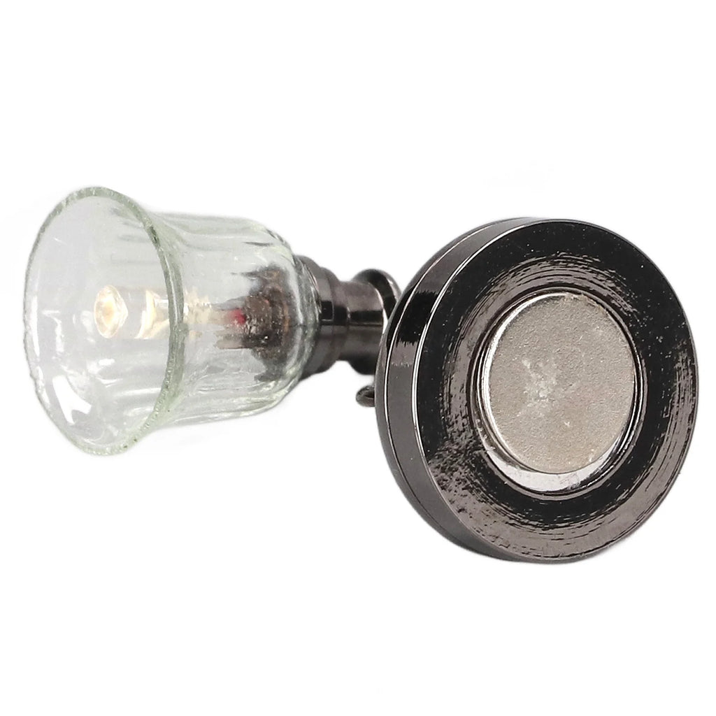 1:12 Dollhouse Wall Lamp LED Warm Lighting Metal Miniature Wall Sconce with Battery B2588
