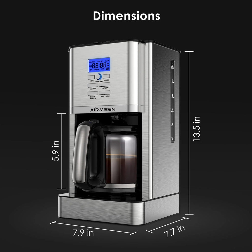 Stainless Steel 12 Cup Drip Coffee Maker C251