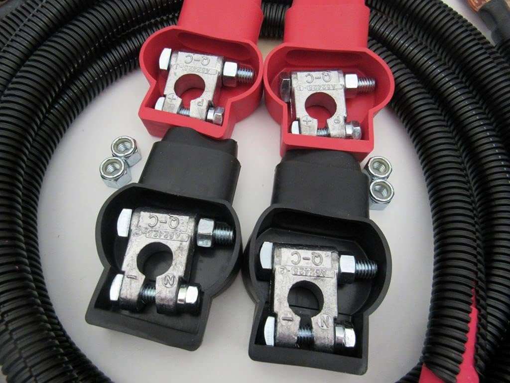 Custom Battery Cables Kit for Dodge Ram 2500/3500 2007-2009 6.7L Cummins X417