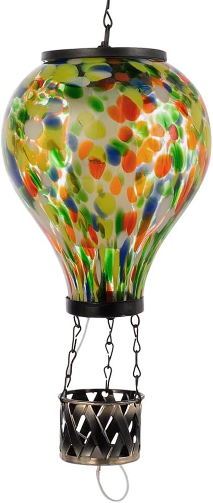 Metal & Glass Solar Lantern with Candle Holder U2261