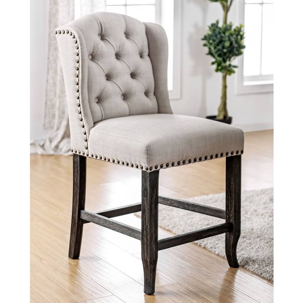Dark Blue Counter Height Stool Set of 2 R26864
