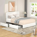 Queen Size Upholstered Platform Bed with 4 Storage Drawers O448
