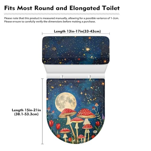 Santa Claus Toilet Lid Tank Cover 2 Pack Set M4843