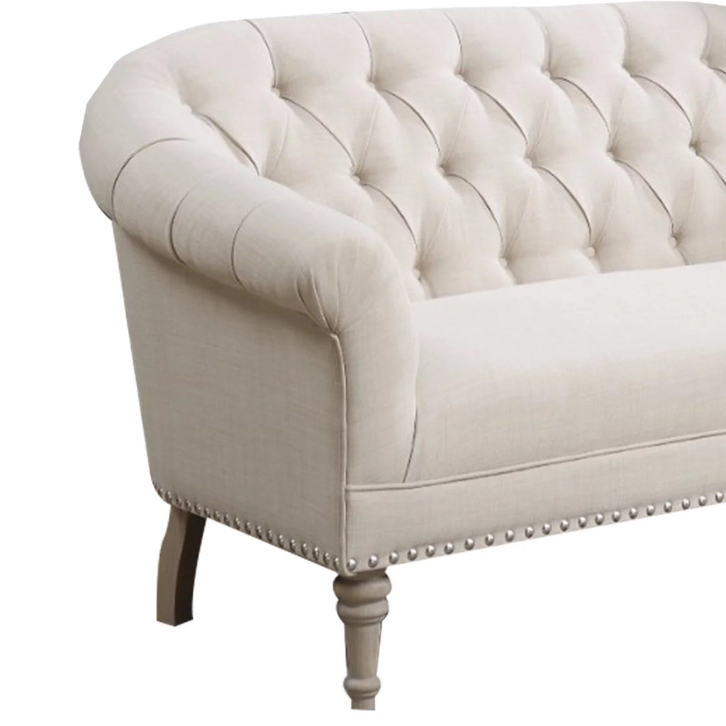 White Traditional Settee P91108