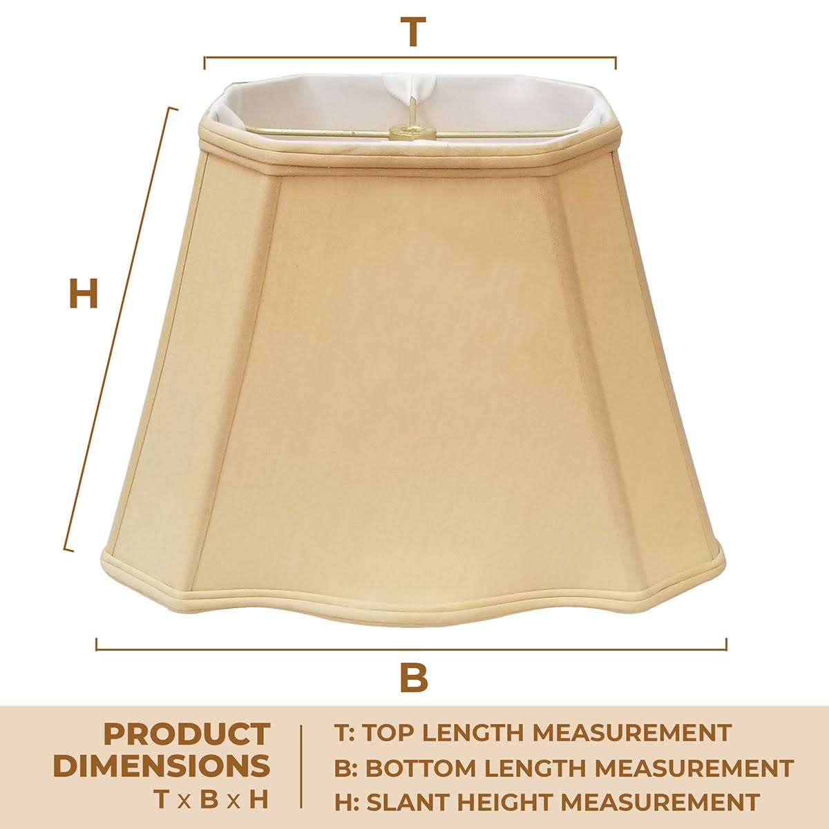 Antique Gold Lamp Shade, 11 x 20 x 14 K84827