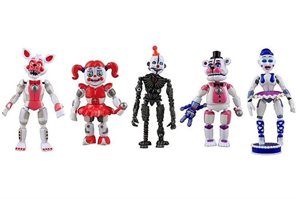 5Pcs FNAF Funtime Freddy Foxy Movable Action Figures N7240