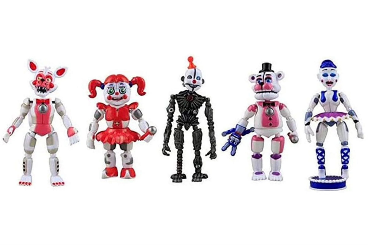 5Pcs FNAF Funtime Freddy Foxy Movable Action Figures N7240