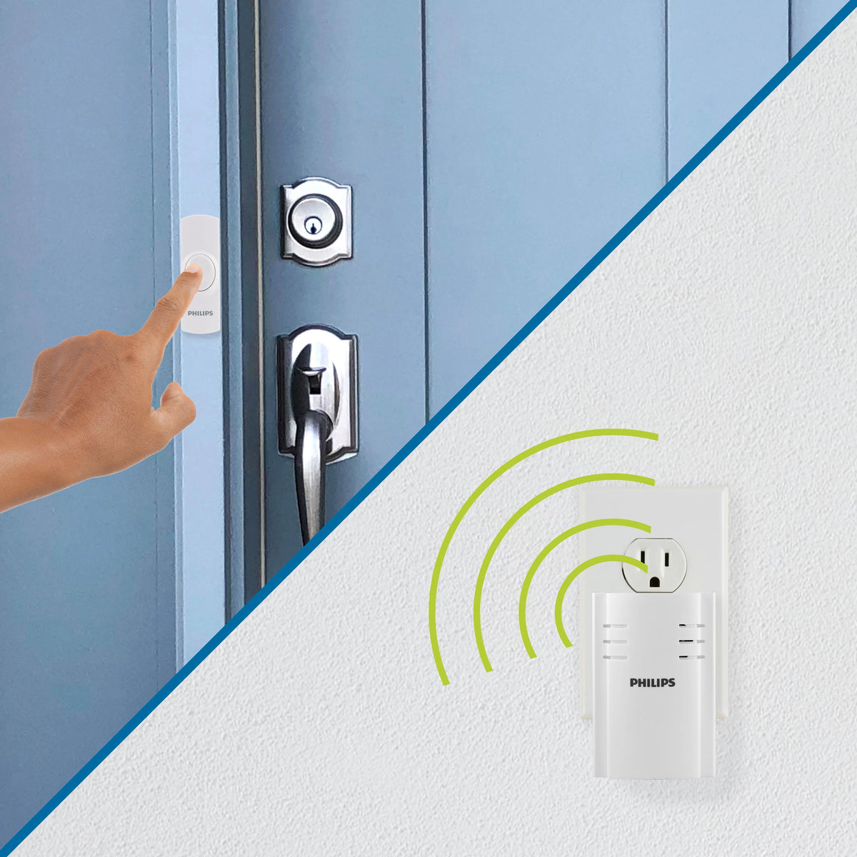 White Plug-in 2-Melody Doorbell Kit E354