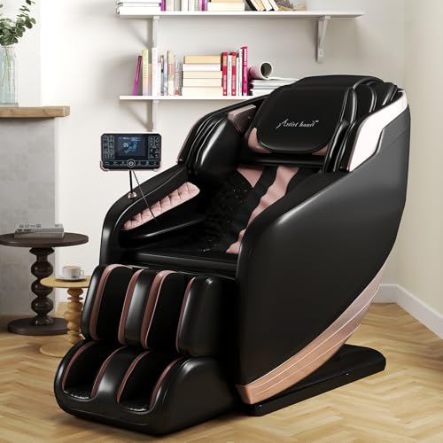 Black Full Body Zero Gravity Massage Chair with Heat and Foot Rollers F200