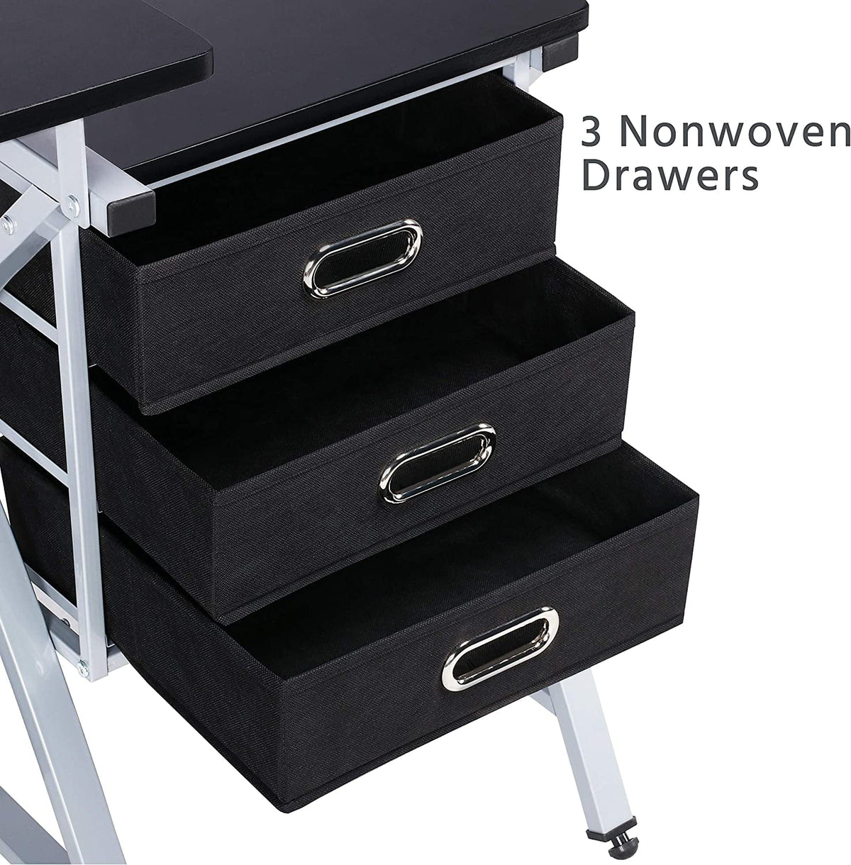 Adjustable Drafting Desk with Stool and 3 Slide Drawers K5057