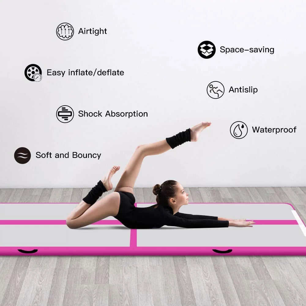Pink Inflatable Gymnastic Air Track Mat S295686