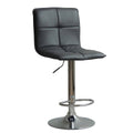 Gray Stainless Steel Adjustable Height Swivel Bar Stool Set of 2 S553034