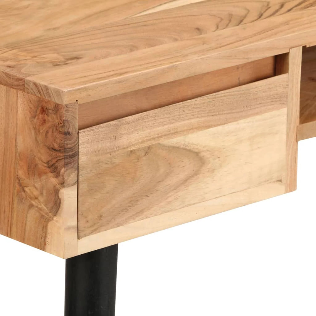 Acacia Wood Writing Table with 2 Drawers and 1 Shelf M494