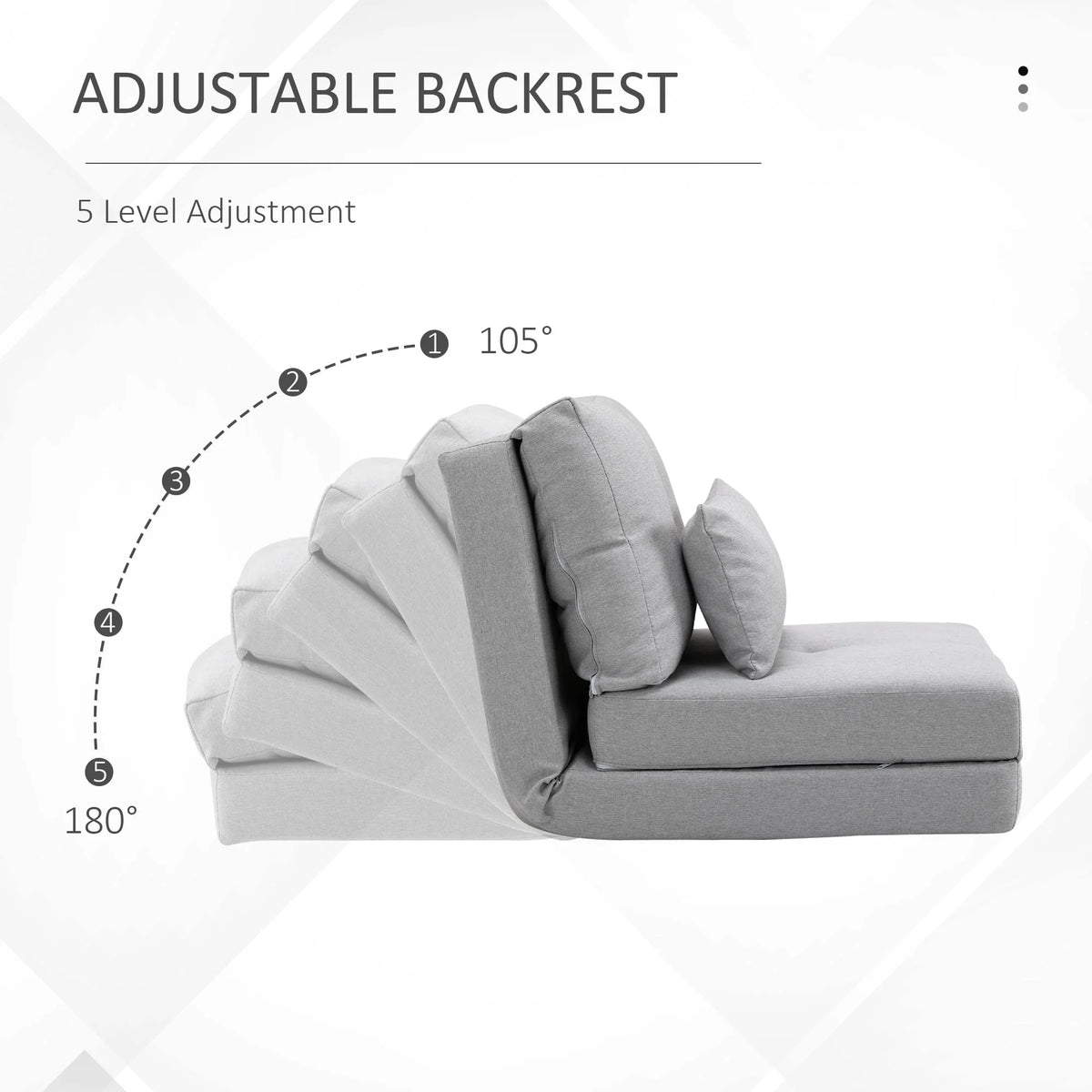 Light Gray 2-in-1 Floor Sofa Bed K30921