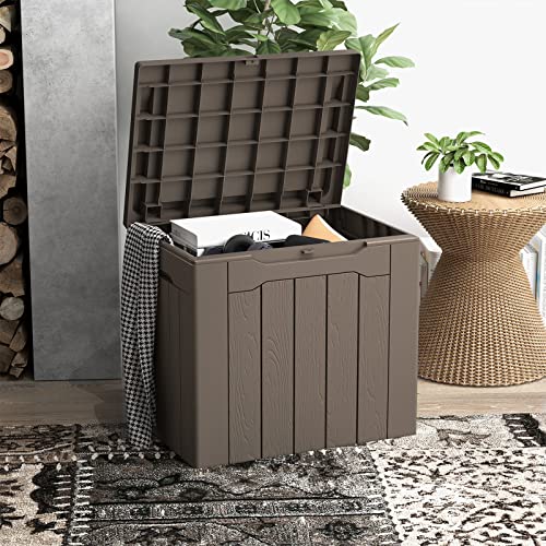 70 Gallon Water-Resistant Plastic Storage Bench X601919