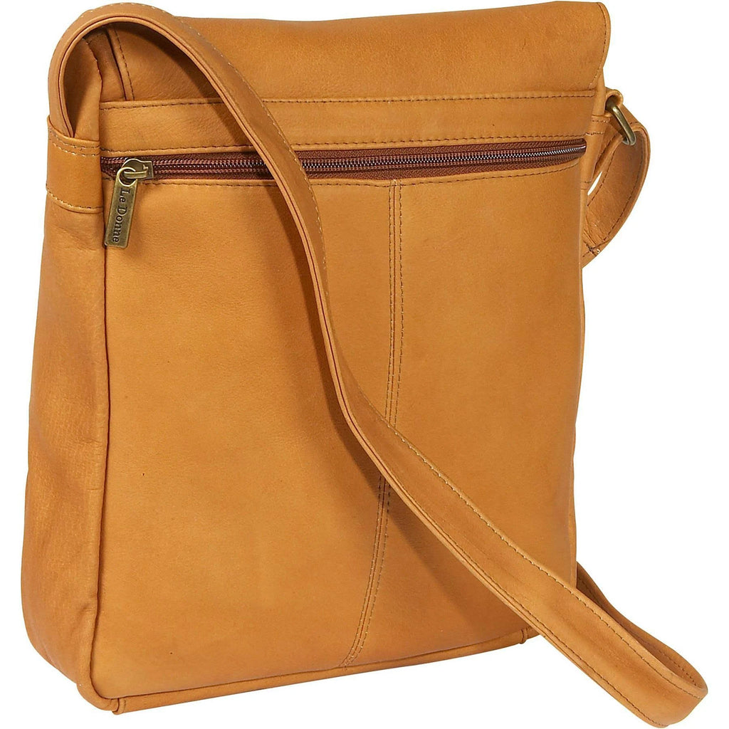 Tan Leather Over-Shoulder Flap Bag L44932