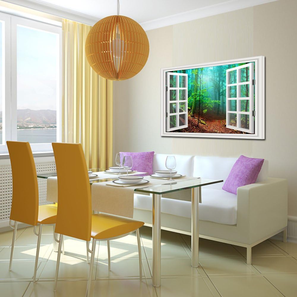 Canvas Print Wall Art Green Forest Landscape Picture O873
