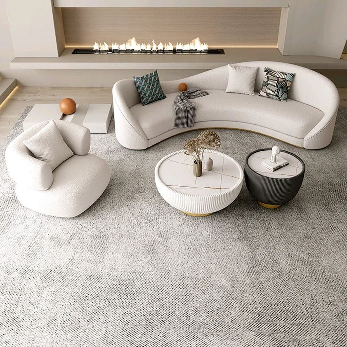 White European Minimalist Arm Sofa D890096