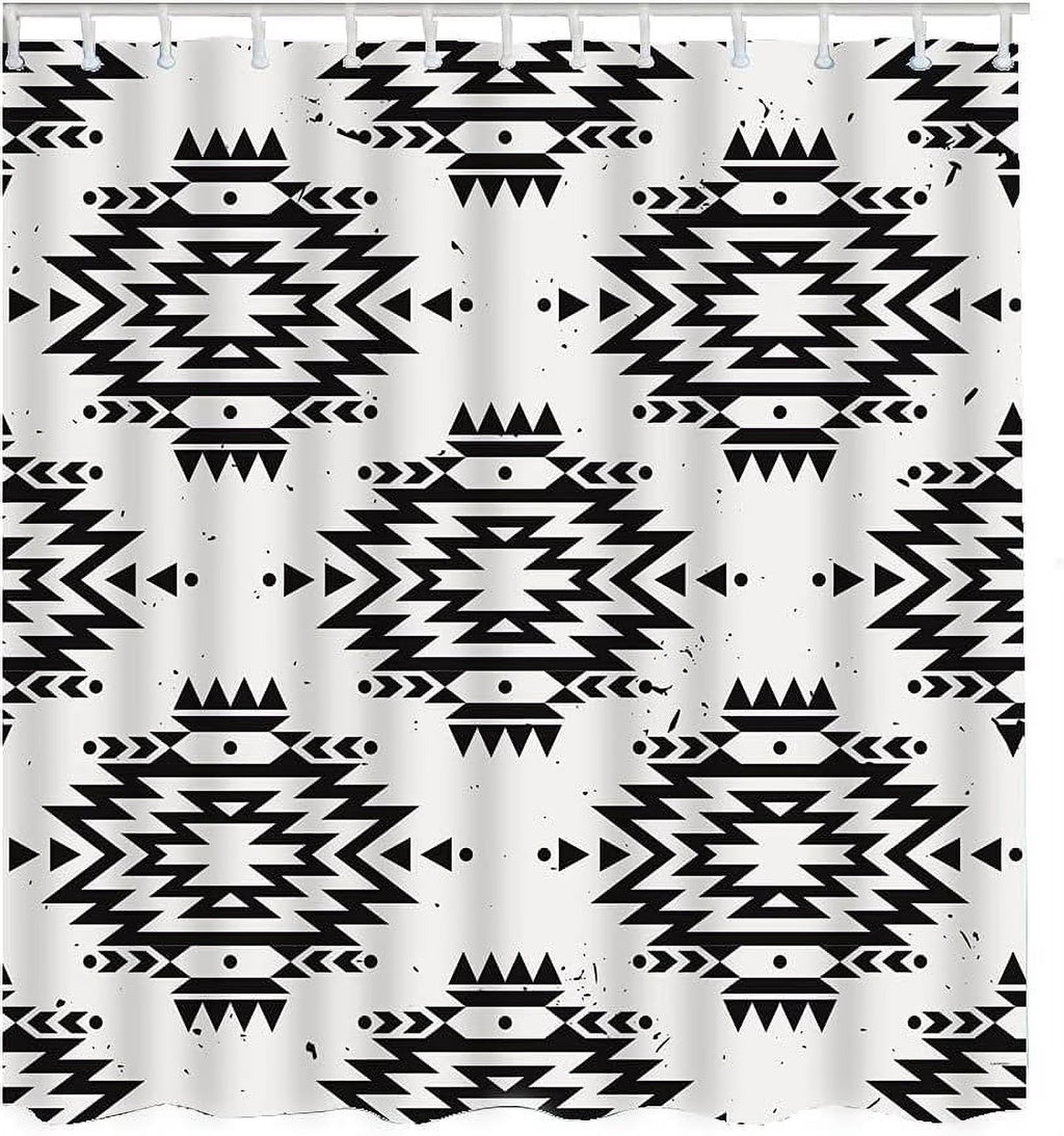 Black 72x72Inch Machine Washable Shower Curtain Z667814