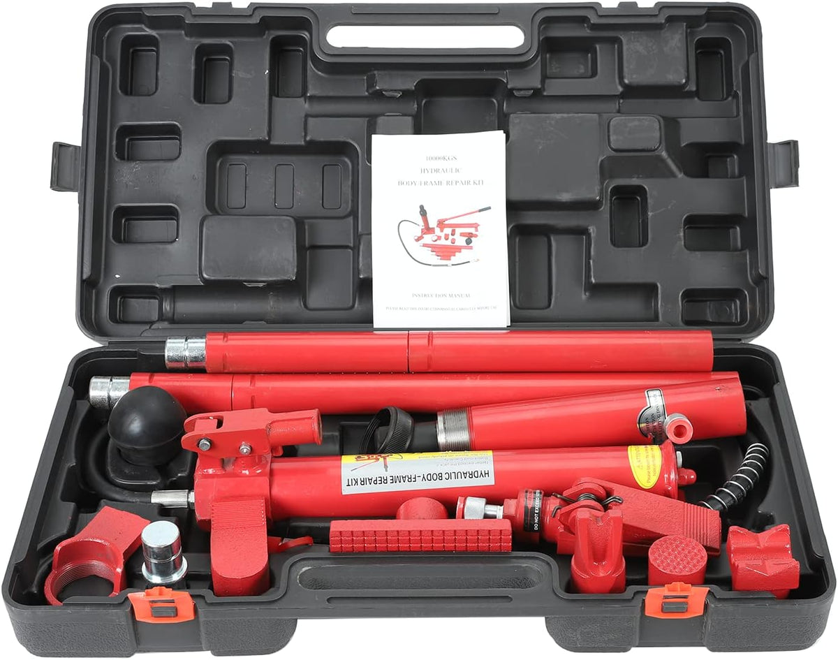 10 Ton Porta Power Kit with 78.7 inch Oil Hose Hydraulic Ram I711