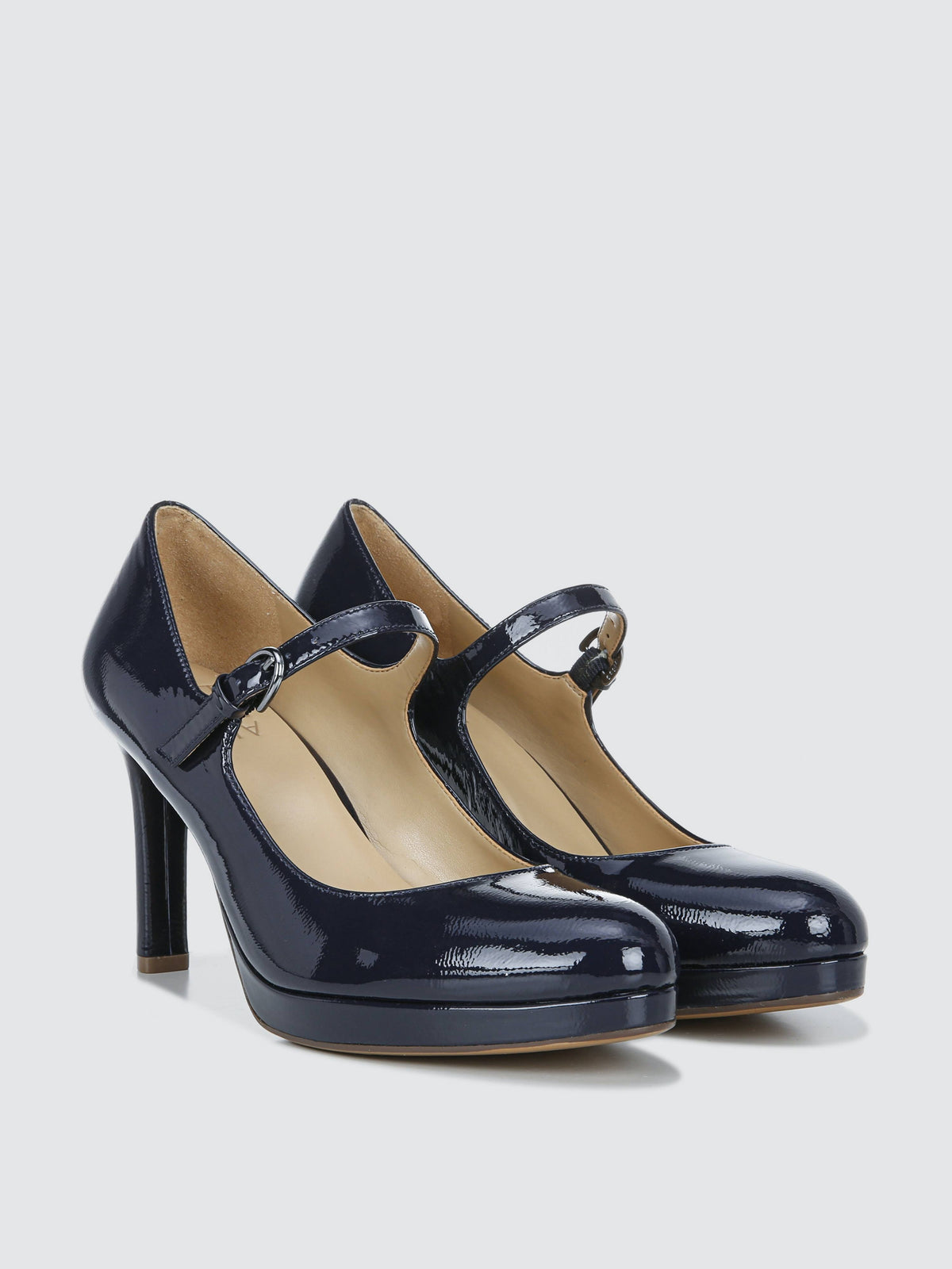 Navy Patent Mary Janes D4762