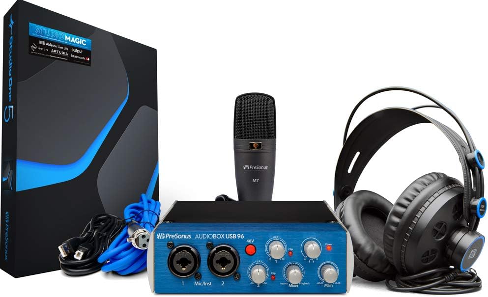 USB 2.0 Recording Bundle with Interface, Headphones, Microphone and Studio One software M735915
