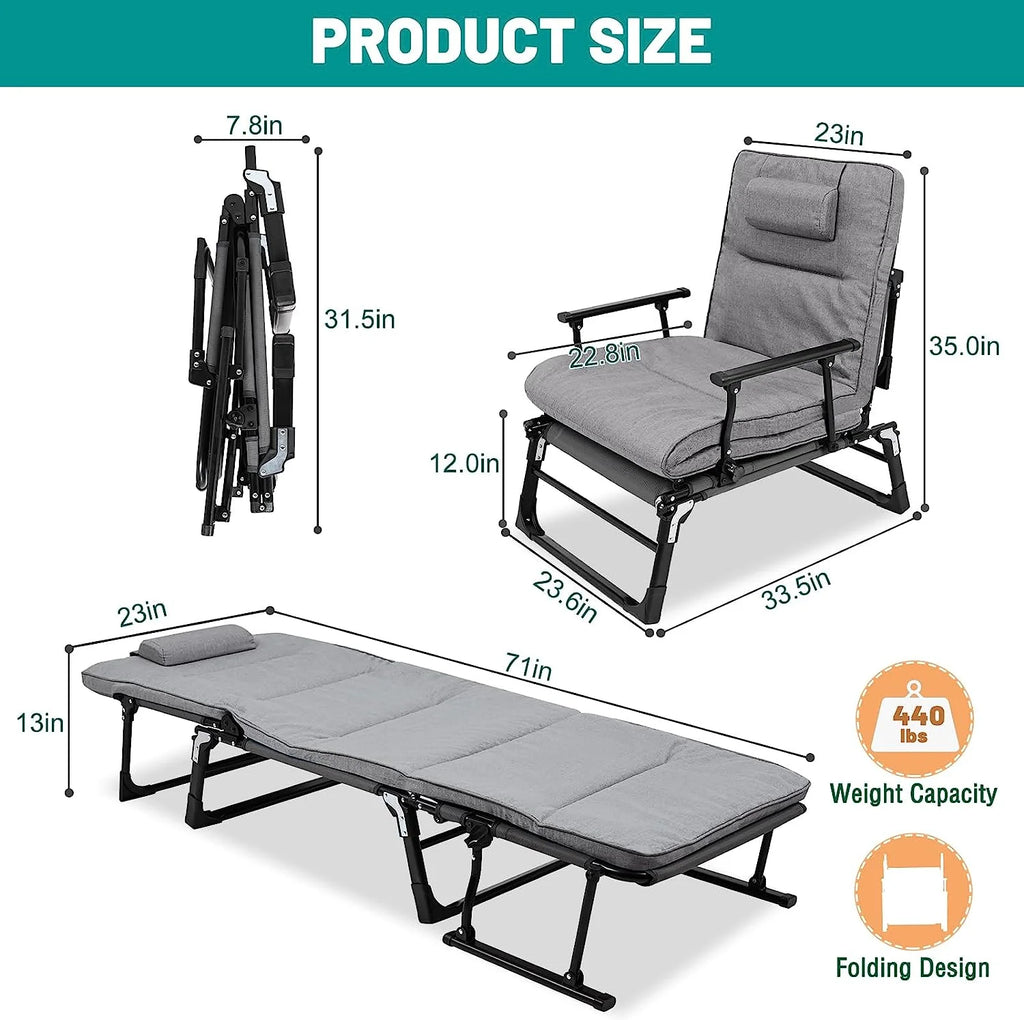 3 in 1 Folding Sofa Bed with Mattress & Pillow G82408