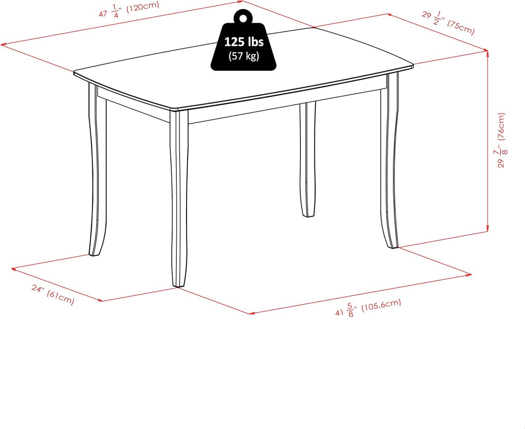 Walnut 5-Pc Dining Table with 4 Chairs H100
