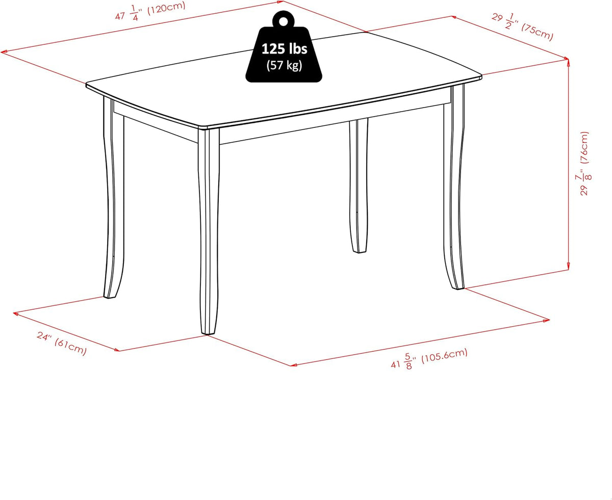 Walnut 5-Pc Dining Table with 4 Chairs H100