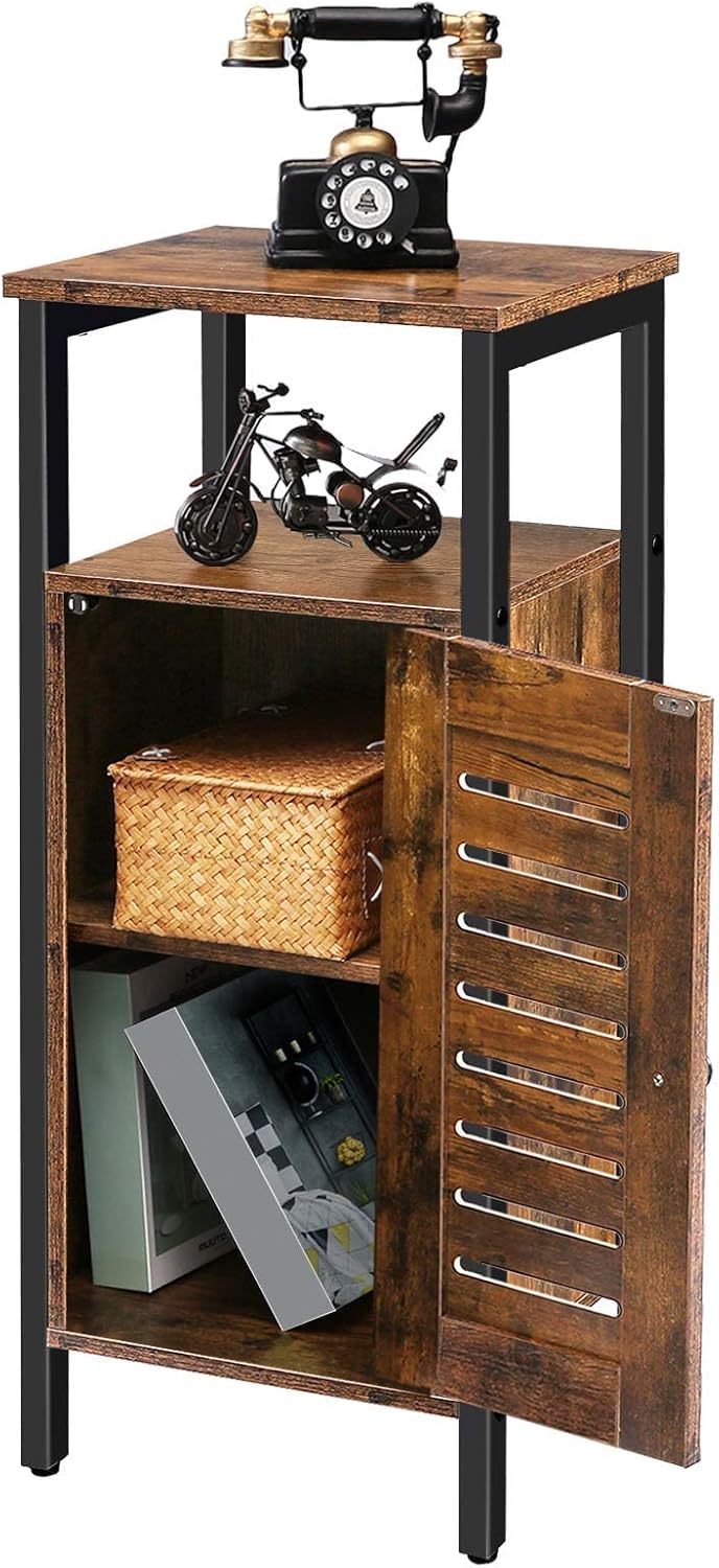 Bathroom Cabinet with Doors and Height-Adjustable Shelves N1725