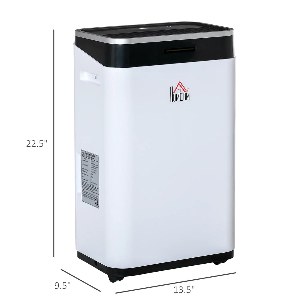 Portable Electric Dehumidifier with 14 Pint Tank, White S6721