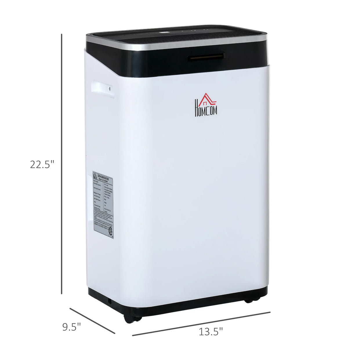 Portable Electric Dehumidifier with 14 Pint Tank, White S6721