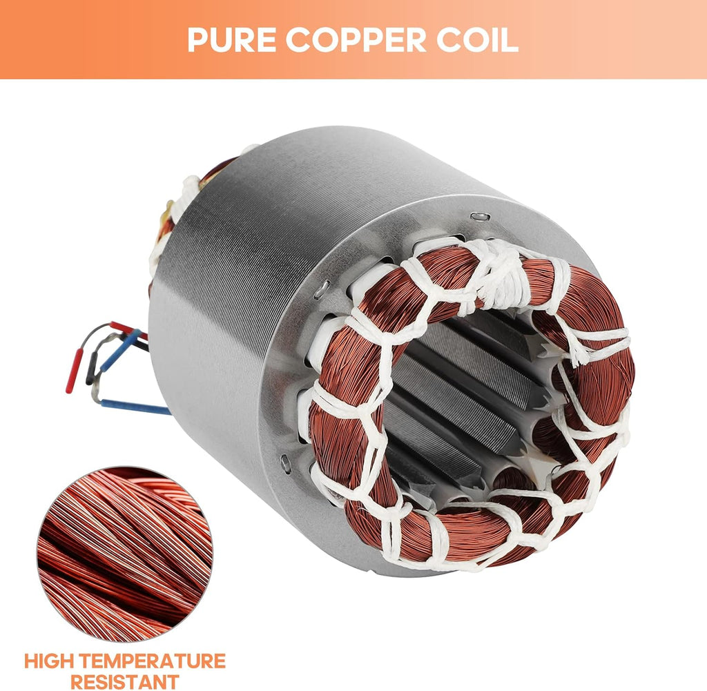 60W Concrete Vibrator Vibration Motor Single Phase AC 110V 3600RPM Aluminum Alloy Case W428670