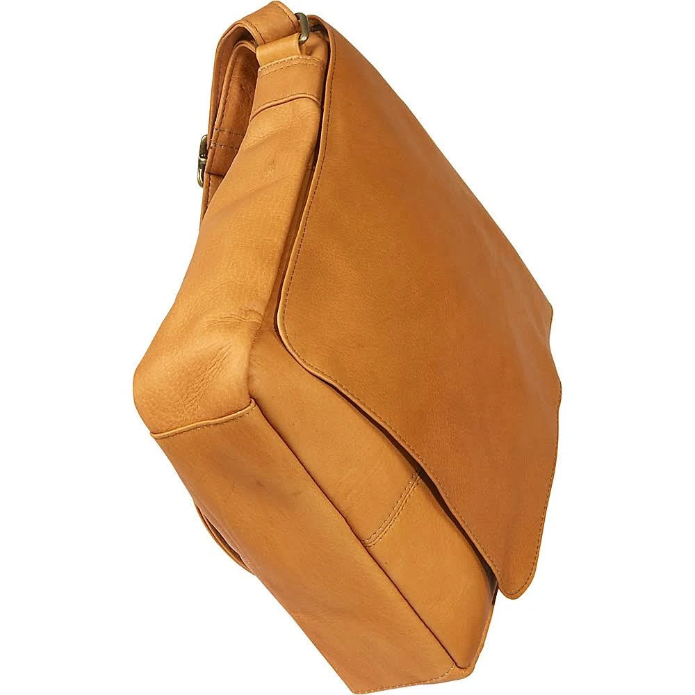 Tan Leather Over-Shoulder Flap Bag L44932