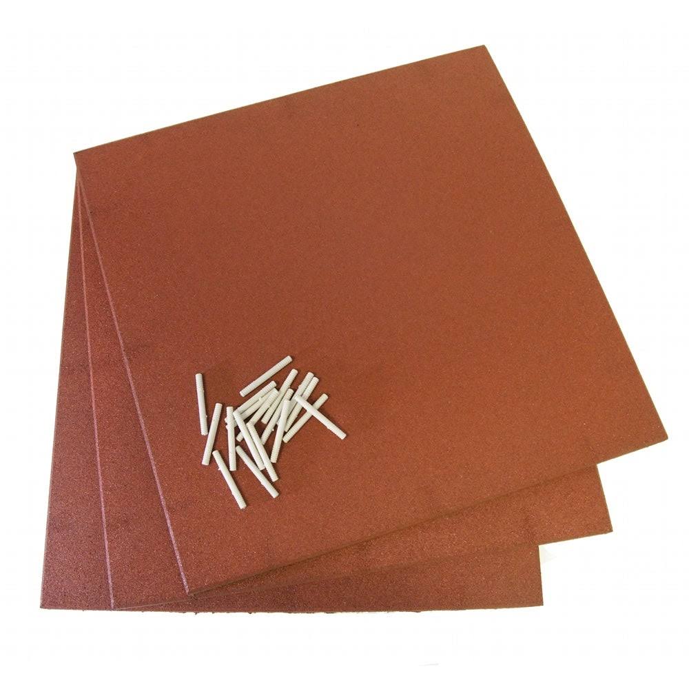1-Inch Interlocking Flooring Tiles 18 Pack Terra Cota T56327
